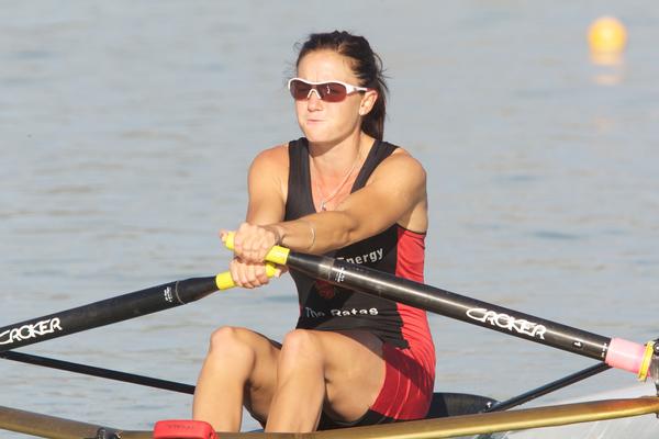 BankLink New Zealand national Rowing Champion in the women's light single scull, Lucy Strack, who faces a field brimming with potential Olympic talent in Friday's final.